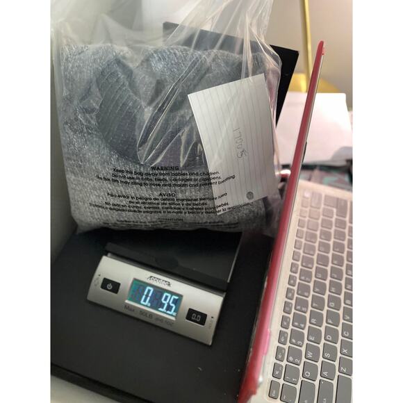 Apt 9 knit top sweater women's size medium gray blue stripe mock turtleneck - Picture 14 of 15